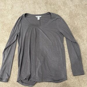 Athleta Charcoal Long Sleeve Top